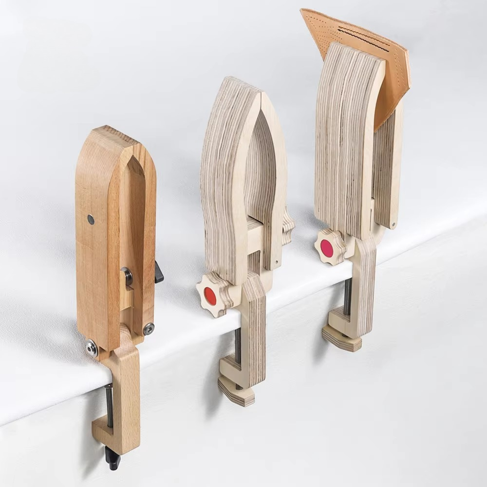 Leatherwork Table - Leather Table Desktop Lacing Stitching Sewing