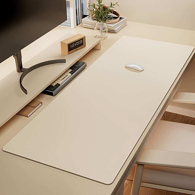 Leatherwork Table - 1pc Large Faux Leather Mouse Pad,