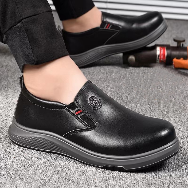 Leatherwork Projects - big size mens leisure steel toe