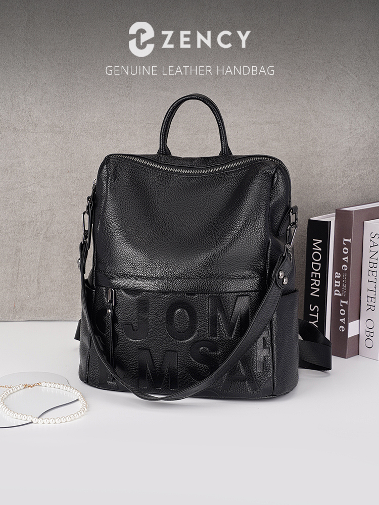 Leatherwork Letters - Zency Premium Genuine Leather Letter Backpack