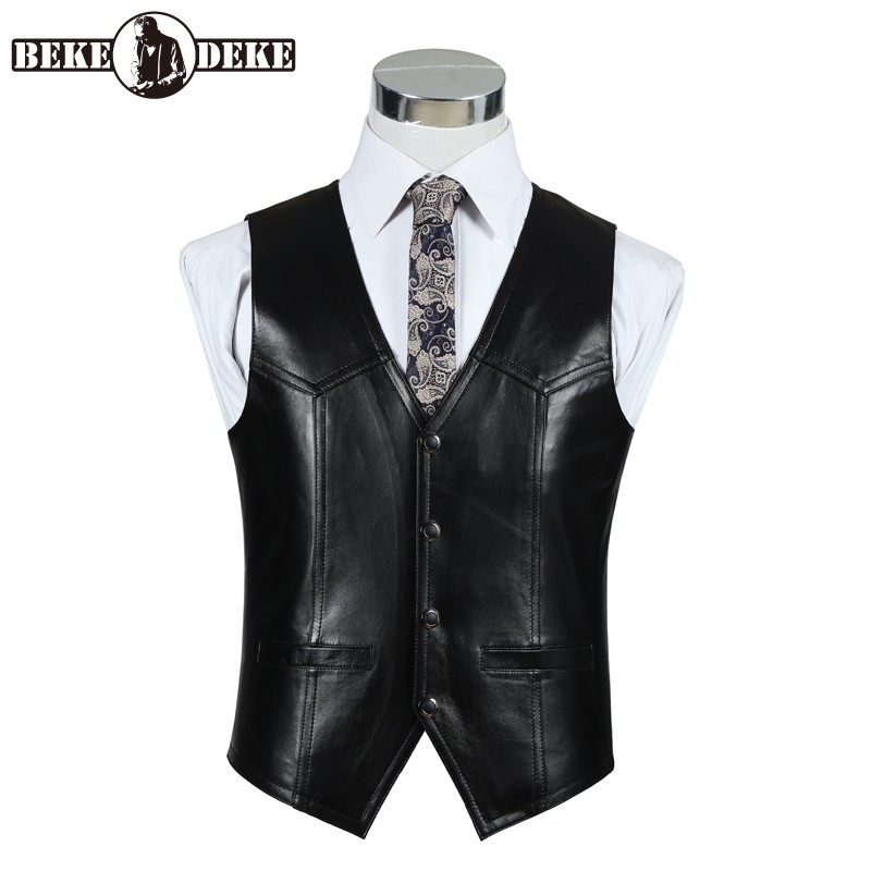 Leather Work Vest For Men - Thương Hiệu Cao Cấp Da Thật
