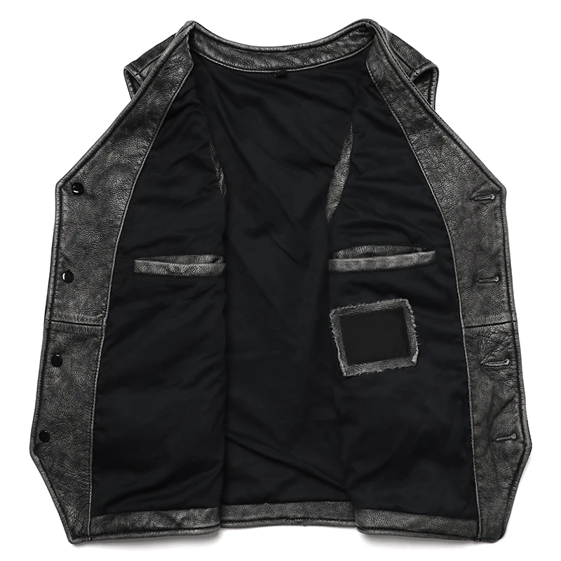 New Gery Vintage Genuine Leath - đánh giá và giá Leather Work Vest For Men