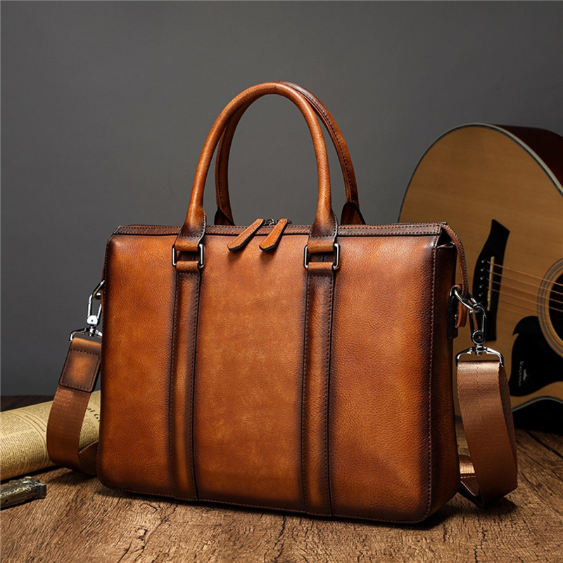 YETTIES Business Top Grain Lea - đánh giá và giá Leather Work Handbag