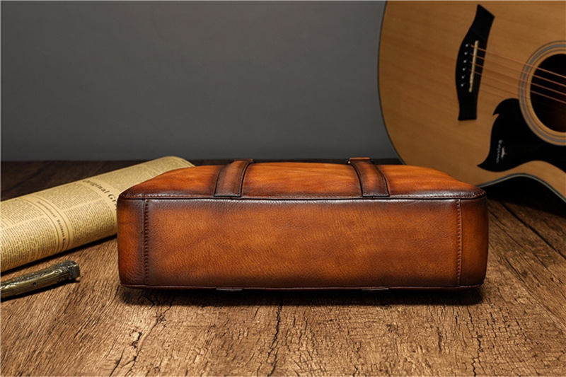 YETTIES Business Top Grain Lea - đánh giá và giá Leather Work Handbag