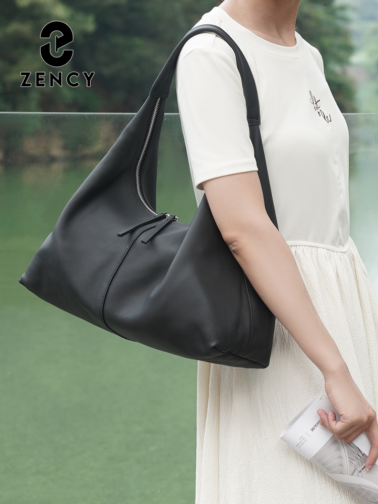 Zency Large Capacity Tote Bag  - đánh giá và giá Leather Work Handbag