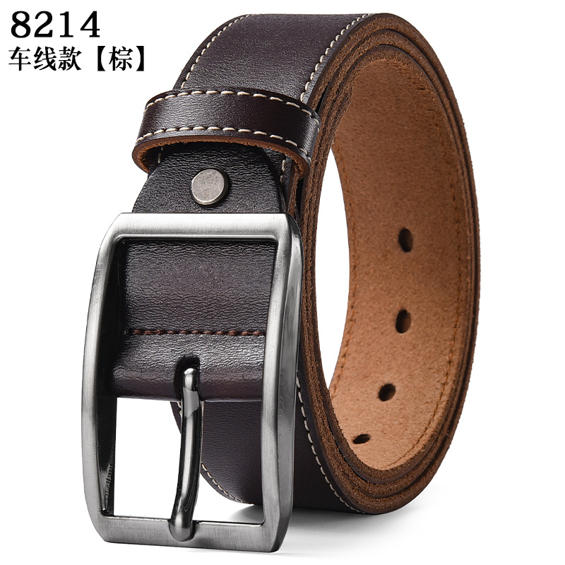 Men's High Quality Pin Buckle  - đánh giá và giá Leather Work Jeans