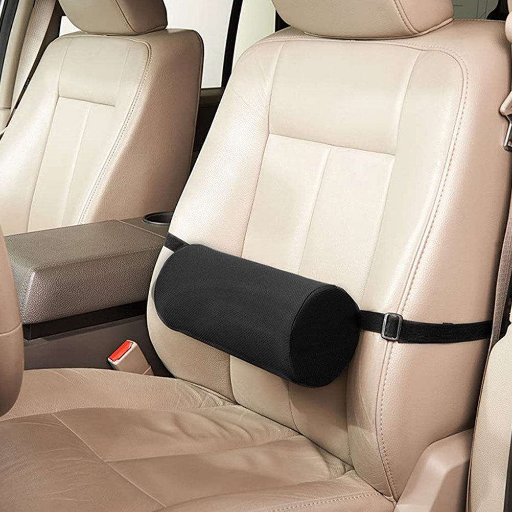 Black Cylindrical Lumbar Pillo - đánh giá và giá Leather Work For Car