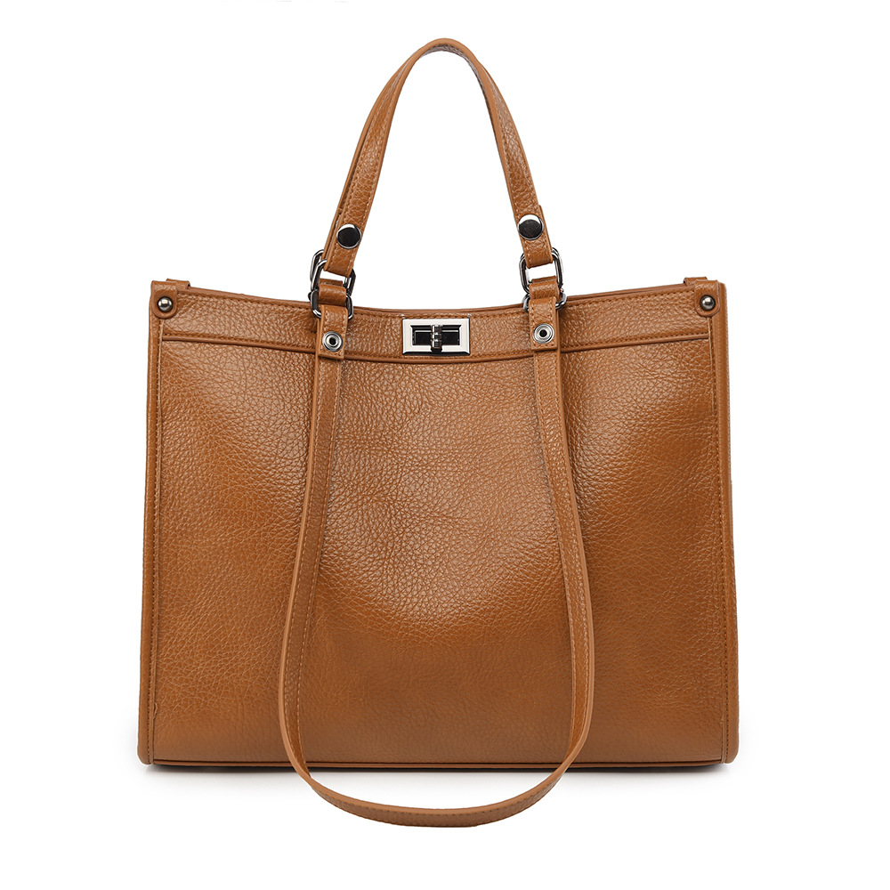 Women Large Capacity Tote Bag  - đánh giá và giá Leather Work Handbag