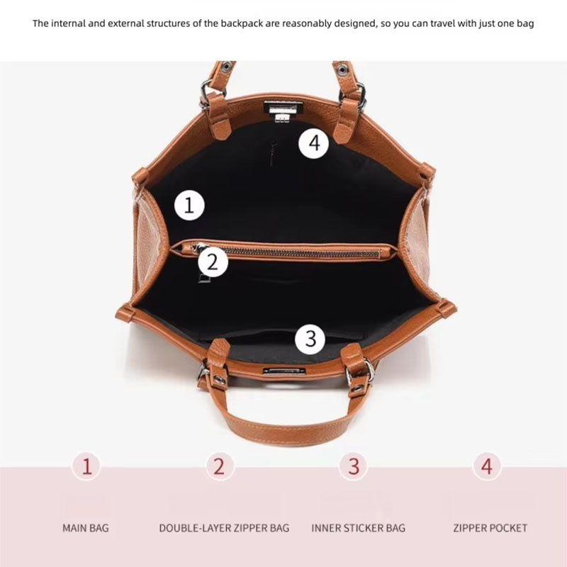Women Large Capacity Tote Bag  - đánh giá và giá Leather Work Handbag