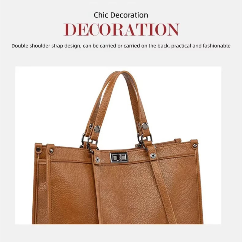 Women Large Capacity Tote Bag  - đánh giá và giá Leather Work Handbag