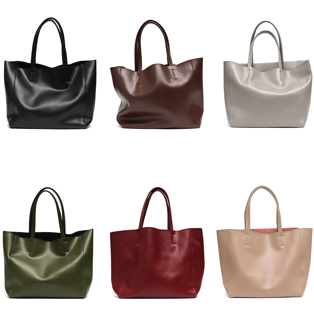 Minimalist Big Tote Bag Women  - đánh giá và giá Leather Work Handbag