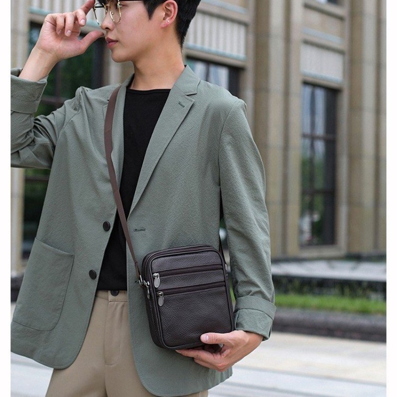 Men's Shoulder Messenger Bag C - đánh giá và giá Leather Work Handbag