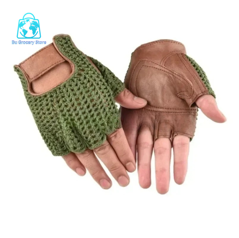 Leather Mesh Fingerless Gloves - đánh giá và giá Leather Work For Car