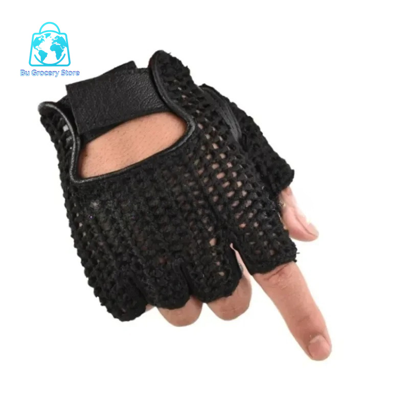 Leather Mesh Fingerless Gloves - đánh giá và giá Leather Work For Car