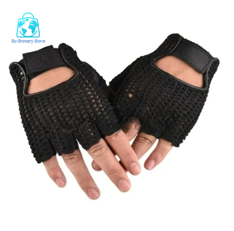 Leather Mesh Fingerless Gloves - đánh giá và giá Leather Work For Car