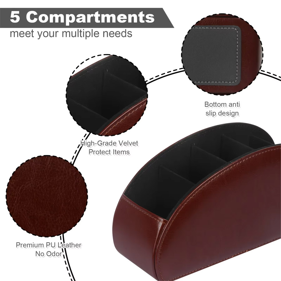 1Pc 5 Grid PU Leather Desktop  - đánh giá và giá Leatherwork Table