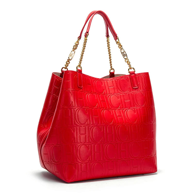 CHCH Women's Tote Bag 2024 New - đánh giá và giá Leatherwork Letters