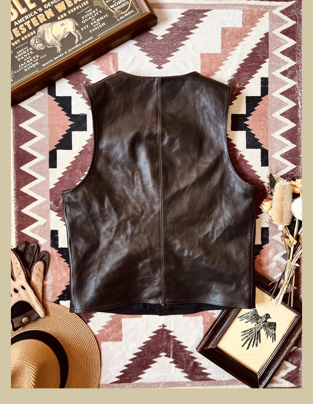 YR!Free shipping.Japanese Vint - đánh giá và giá Leather Work Vest For Men