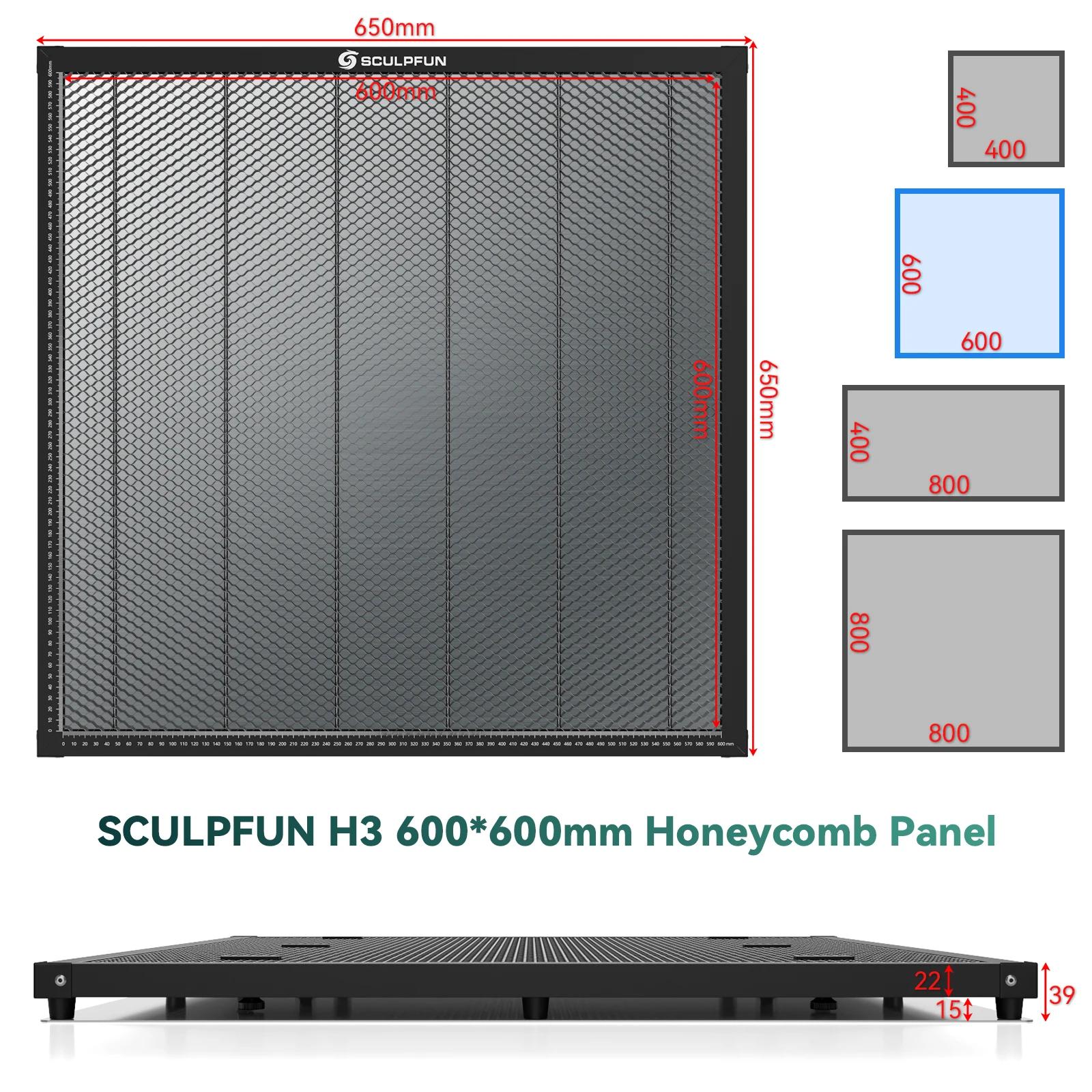 SCULPFUN 600x600mm Honeycomb P - đánh giá và giá Leather Workbench