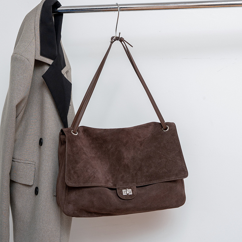 Genuine Suede Leather Underarm - đánh giá và giá Leather Work Handbag