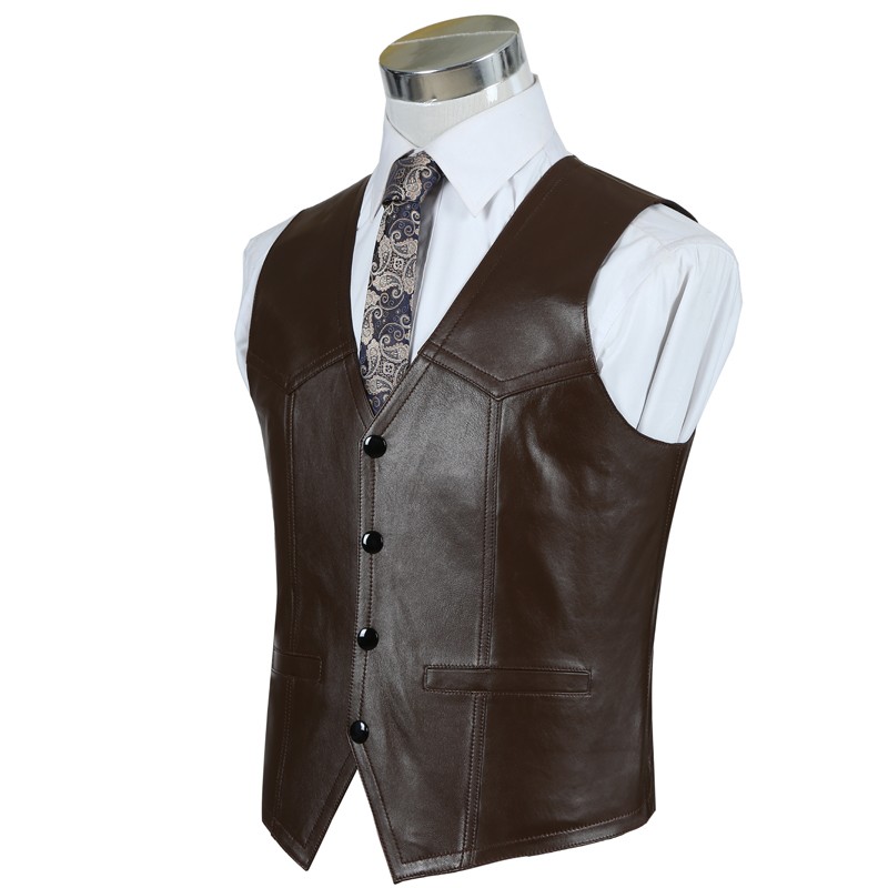 Thương Hiệu Cao Cấp Da Thật Ch - đánh giá và giá Leather Work Vest For Men