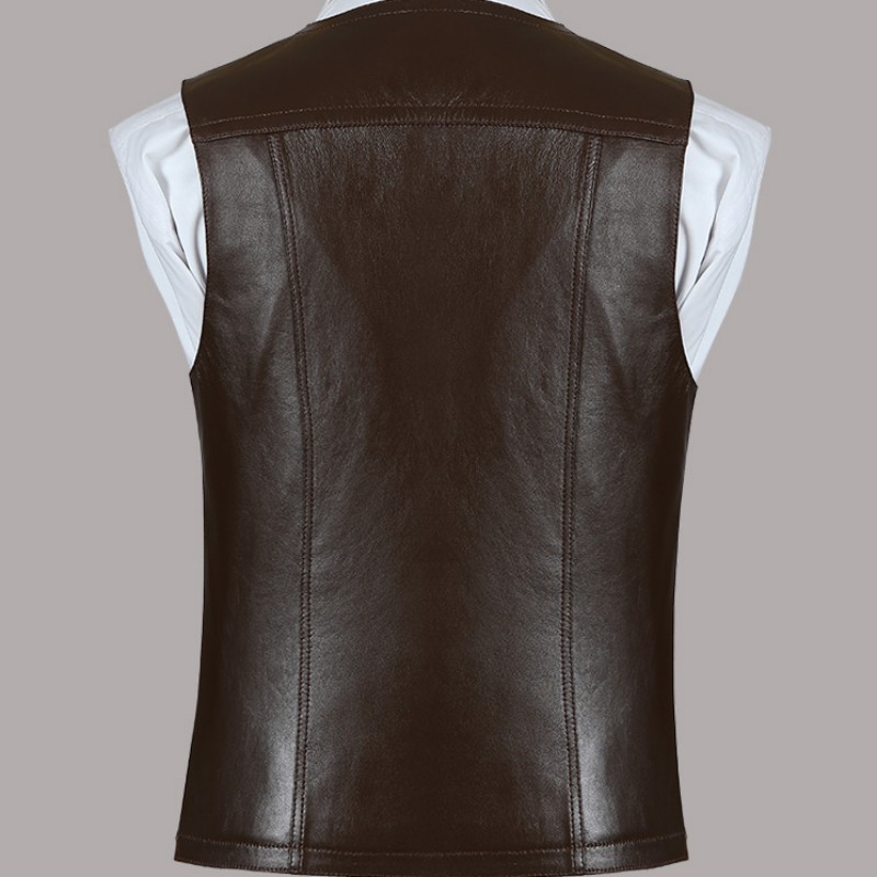 Thương Hiệu Cao Cấp Da Thật Ch - đánh giá và giá Leather Work Vest For Men