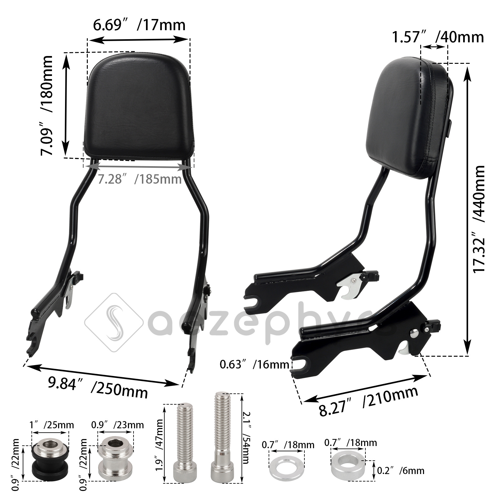 Motorcycle Standard Sissy Bar  - đánh giá và giá Leather Workbench